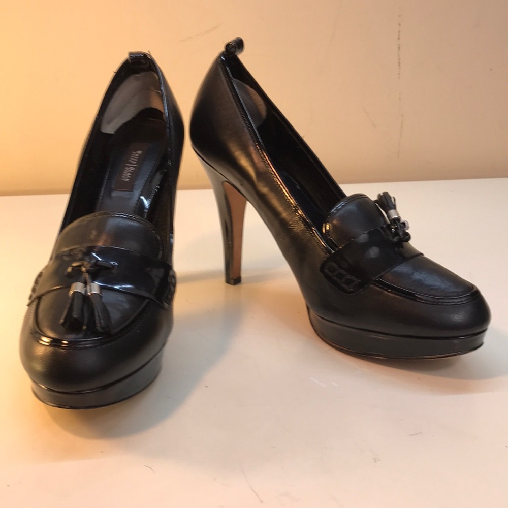 White House Black Market Leather Platform - Picture 4 of 14